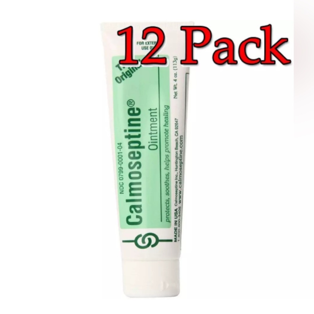 12 tubes Calmoseptine Baby Diaper Rash Ointment barrier skin protector 4oz each